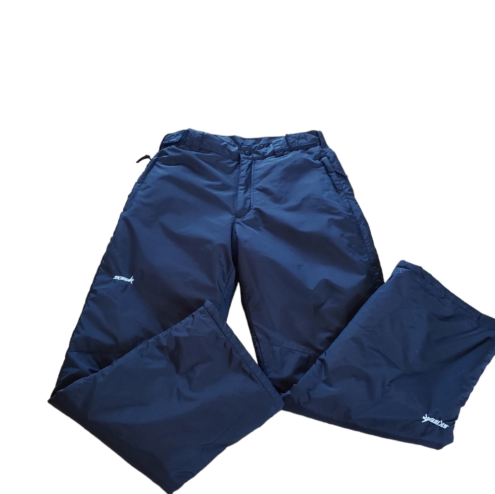 Skigear Mens snow board black cargo lined insulated outdoor pants size Medium